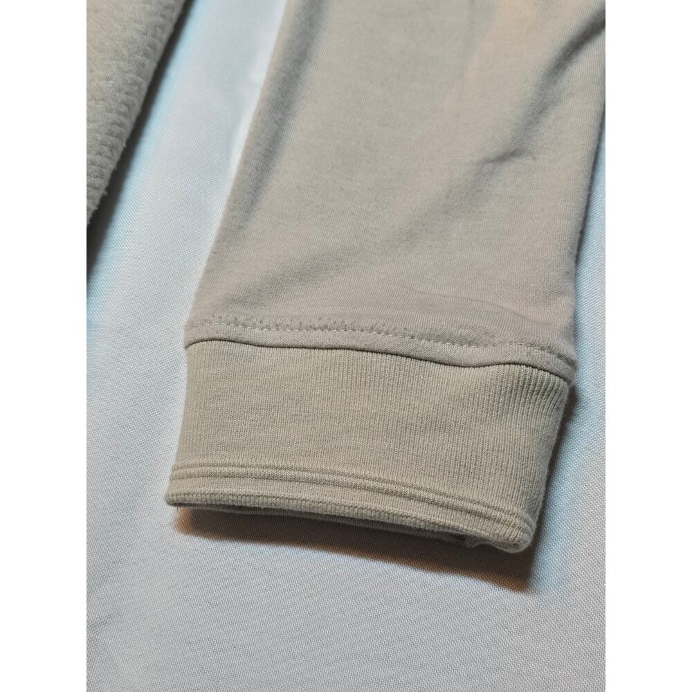 Porter & Ash Interlock Knit Quarter Zip Pullover Sweater Beige Textured - Picture 6 of 7